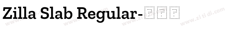 Zilla Slab Regular字体转换
